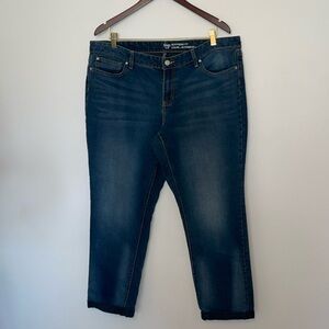 GAP Boyfriend Jeans Cropped Cuffed Coupe de "Boyfriend" Size 16